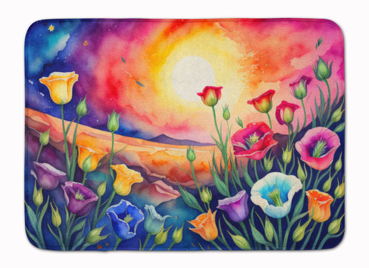 Lisianthus in Color Memory Foam Kitchen Mat Machine Washable Anti-Fatigue Mat Cushion Comfort Bath Mat or Kitchen Rug