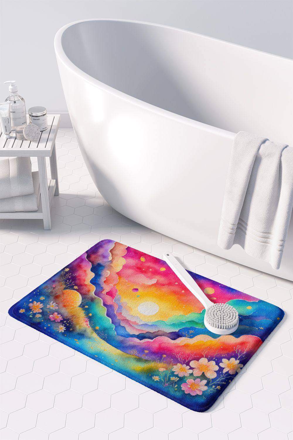 Stock, or Gillyflower in Color Memory Foam Kitchen Mat Machine Washable Anti-Fatigue Mat Cushion Comfort Bath Mat or Kitchen Rug