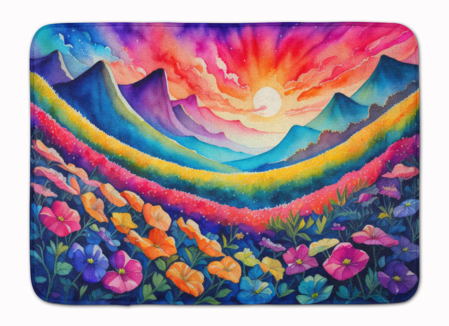 Petunias in Color Memory Foam Kitchen Mat Machine Washable Anti-Fatigue Mat Cushion Comfort Bath Mat or Kitchen Rug