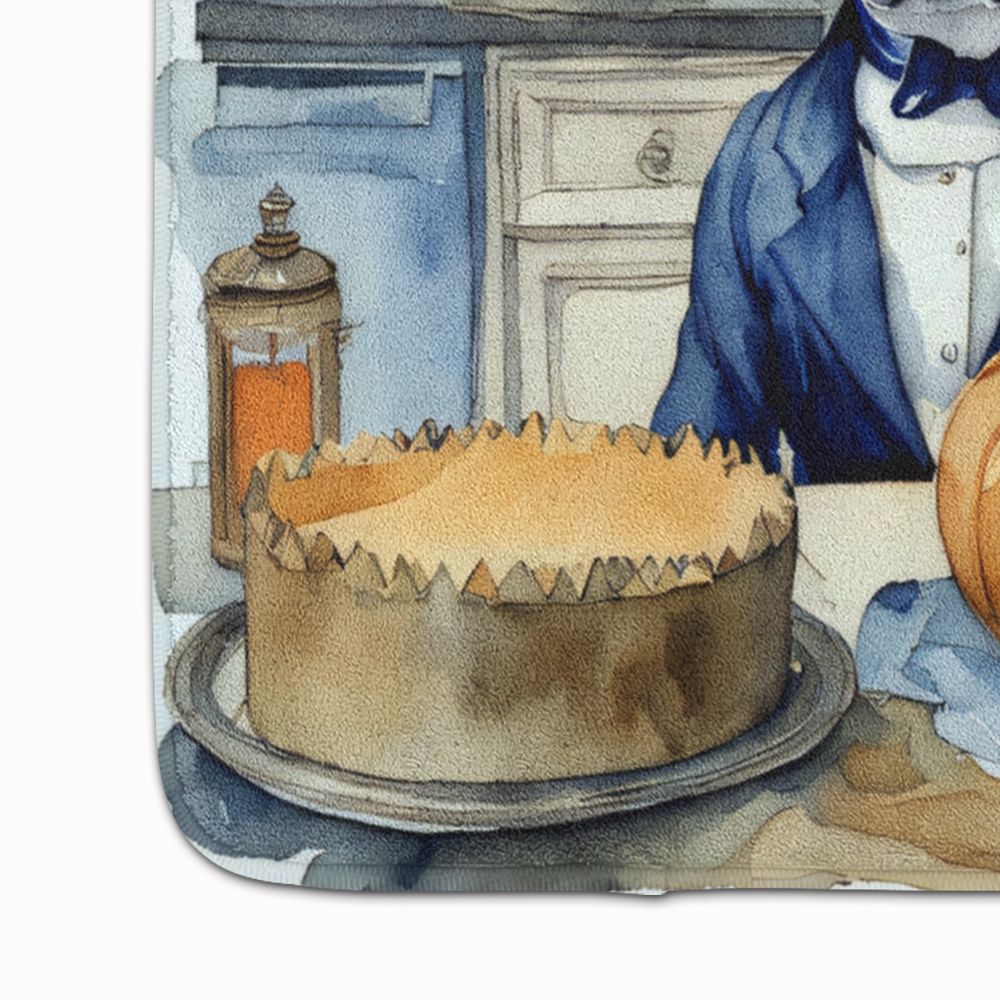 Pit Bull Terrier Fall Kitchen Pumpkins Memory Foam Kitchen Mat Machine Washable Anti-Fatigue Mat Cushion Comfort Bath Mat or Kitchen Rug