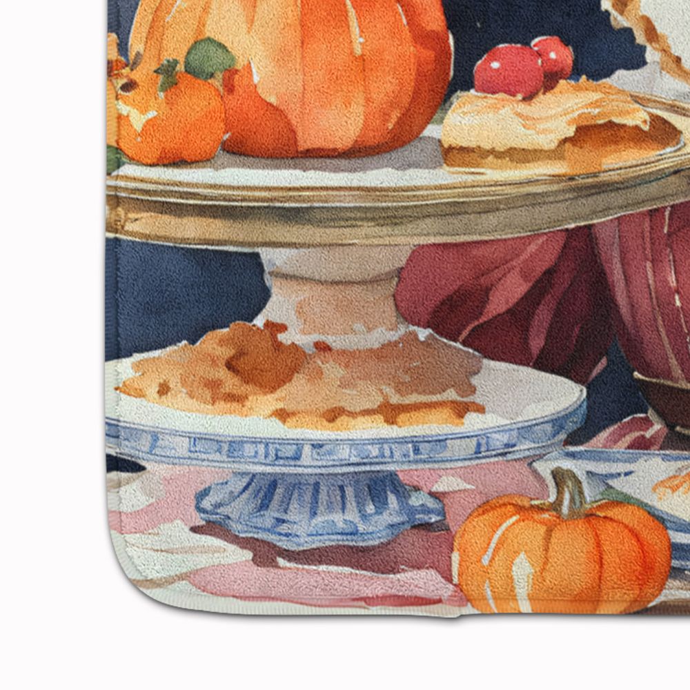 Shiba Inu Fall Kitchen Pumpkins Memory Foam Kitchen Mat Machine Washable Anti-Fatigue Mat Cushion Comfort Bath Mat or Kitchen Rug