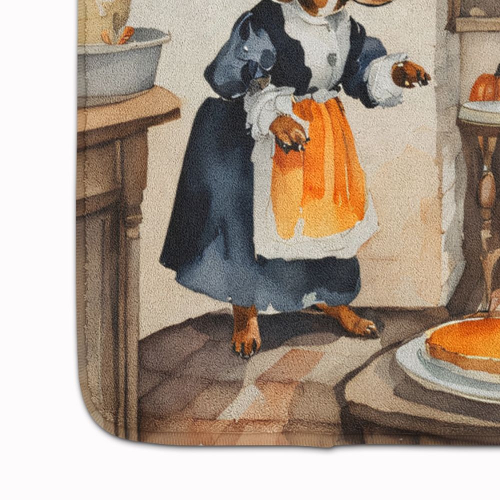 Dachshund Fall Kitchen Pumpkins Memory Foam Kitchen Mat Machine Washable Anti-Fatigue Mat Cushion Comfort Bath Mat or Kitchen Rug