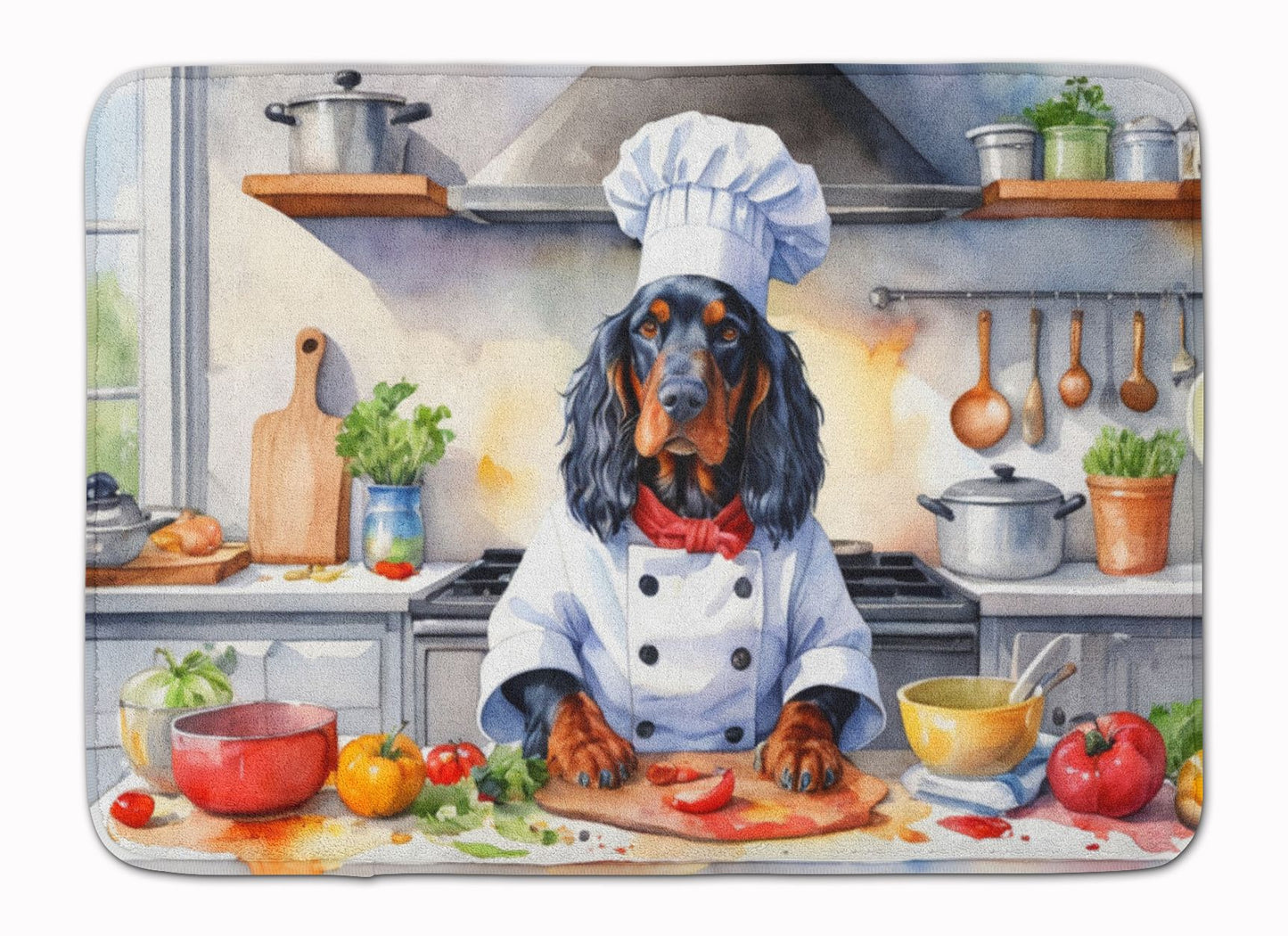 Gordon Setter The Chef Memory Foam Kitchen Mat Machine Washable Anti-Fatigue Mat Cushion Comfort Bath Mat or Kitchen Rug
