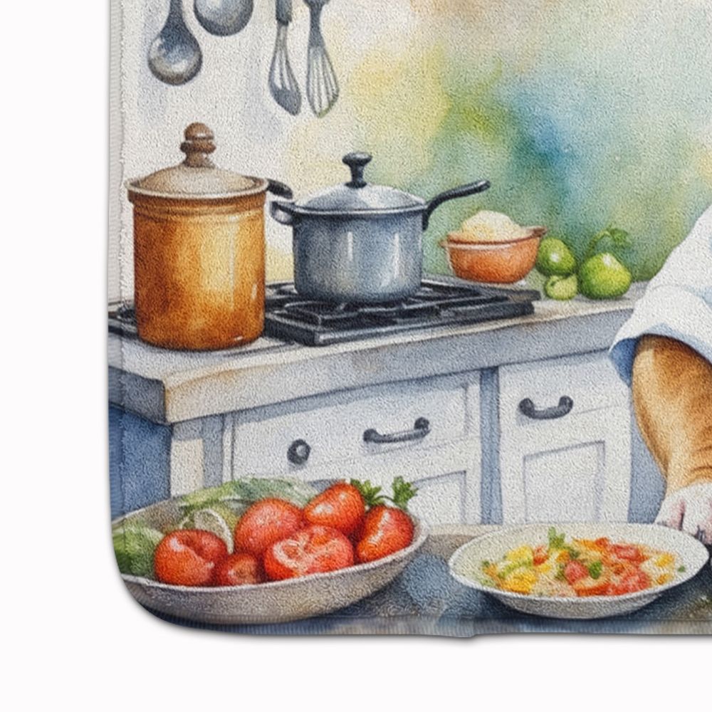 English Bulldog The Chef Memory Foam Kitchen Mat Machine Washable Anti-Fatigue Mat Cushion Comfort Bath Mat or Kitchen Rug