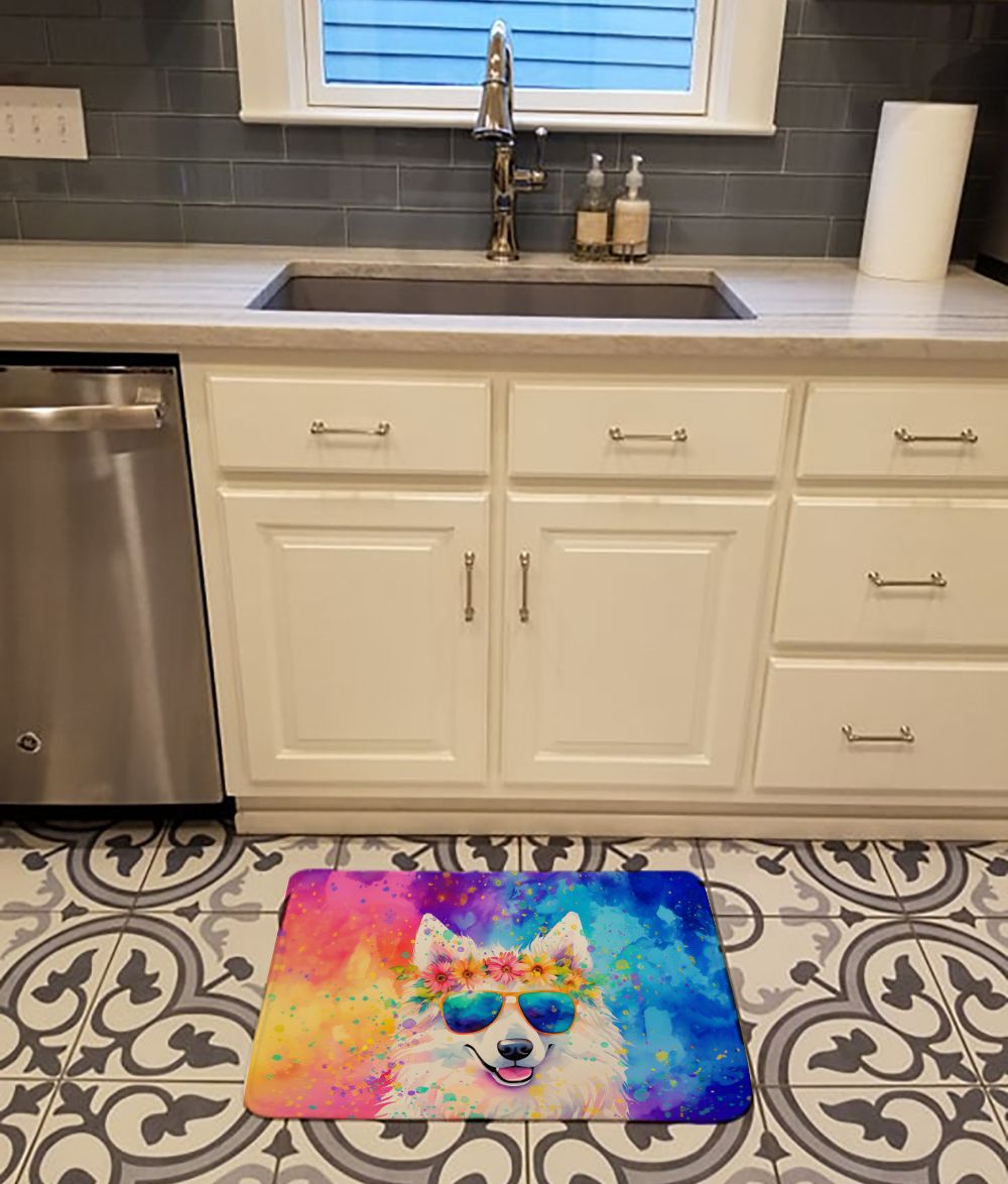 Samoyed Hippie Dawg Memory Foam Kitchen Mat Machine Washable Anti-Fatigue Mat Cushion Comfort Bath Mat or Kitchen Rug