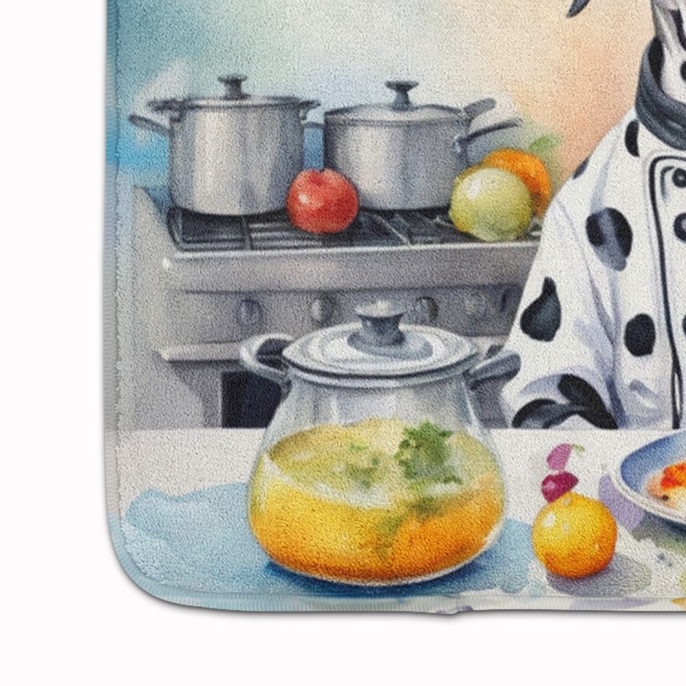 Dalmatian The Chef Memory Foam Kitchen Mat Machine Washable Anti-Fatigue Mat Cushion Comfort Bath Mat or Kitchen Rug