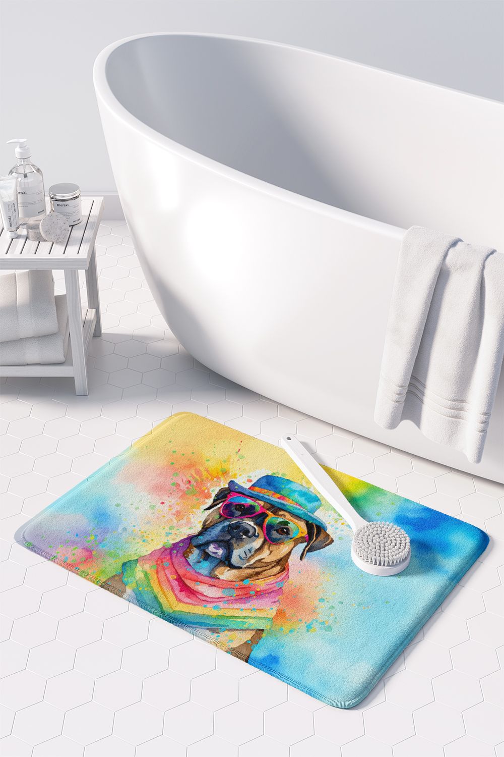 Cane Corso Hippie Dawg Memory Foam Kitchen Mat Machine Washable Anti-Fatigue Mat Cushion Comfort Bath Mat or Kitchen Rug