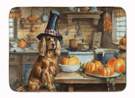 Cocker Spaniel Fall Kitchen Pumpkins Memory Foam Kitchen Mat Machine Washable Anti-Fatigue Mat Cushion Comfort Bath Mat or Kitchen Rug