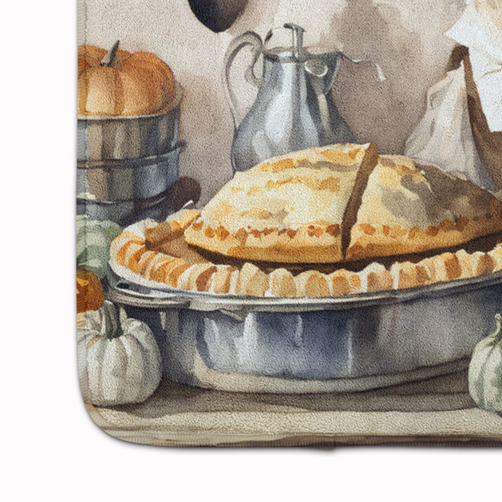 Old English Sheepdog Fall Kitchen Pumpkins Memory Foam Kitchen Mat Machine Washable Anti-Fatigue Mat Cushion Comfort Bath Mat or Kitchen Rug