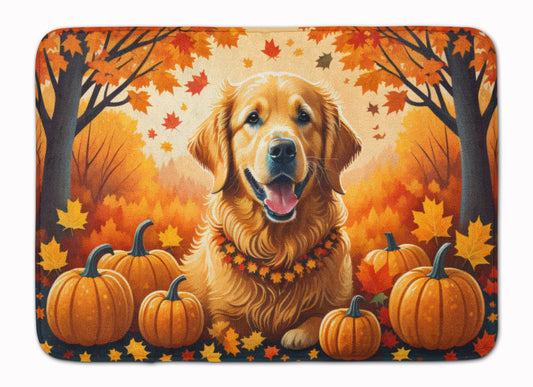 Golden Retriever Fall Memory Foam Kitchen Mat Machine Washable Anti-Fatigue Mat Cushion Comfort Bath Mat or Kitchen Rug