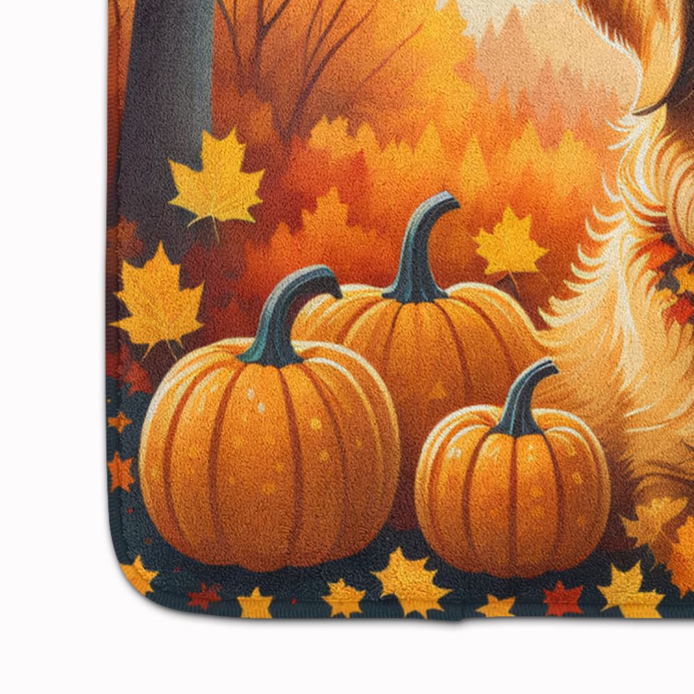 Golden Retriever Fall Memory Foam Kitchen Mat Machine Washable Anti-Fatigue Mat Cushion Comfort Bath Mat or Kitchen Rug