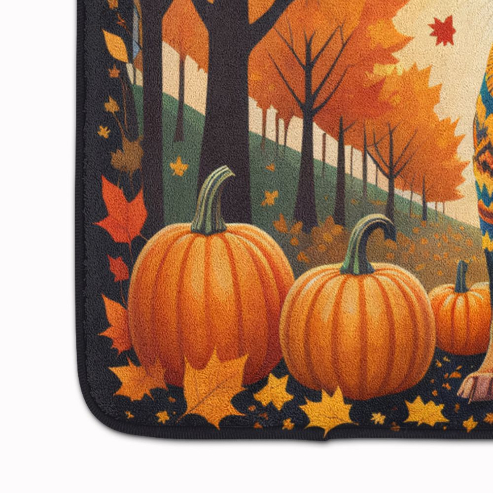 Miniature Pinscher Fall Memory Foam Kitchen Mat Machine Washable Anti-Fatigue Mat Cushion Comfort Bath Mat or Kitchen Rug